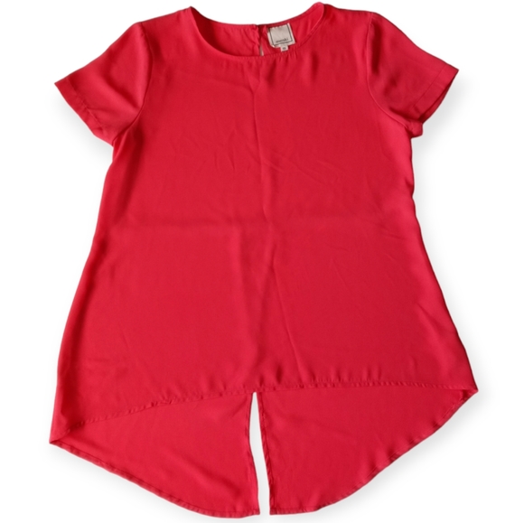 MERAKI WOMEN'S BLOUSE SHORT-SLEEVE. SIZE M. COLOR CORAL. - Picture 10 of 11